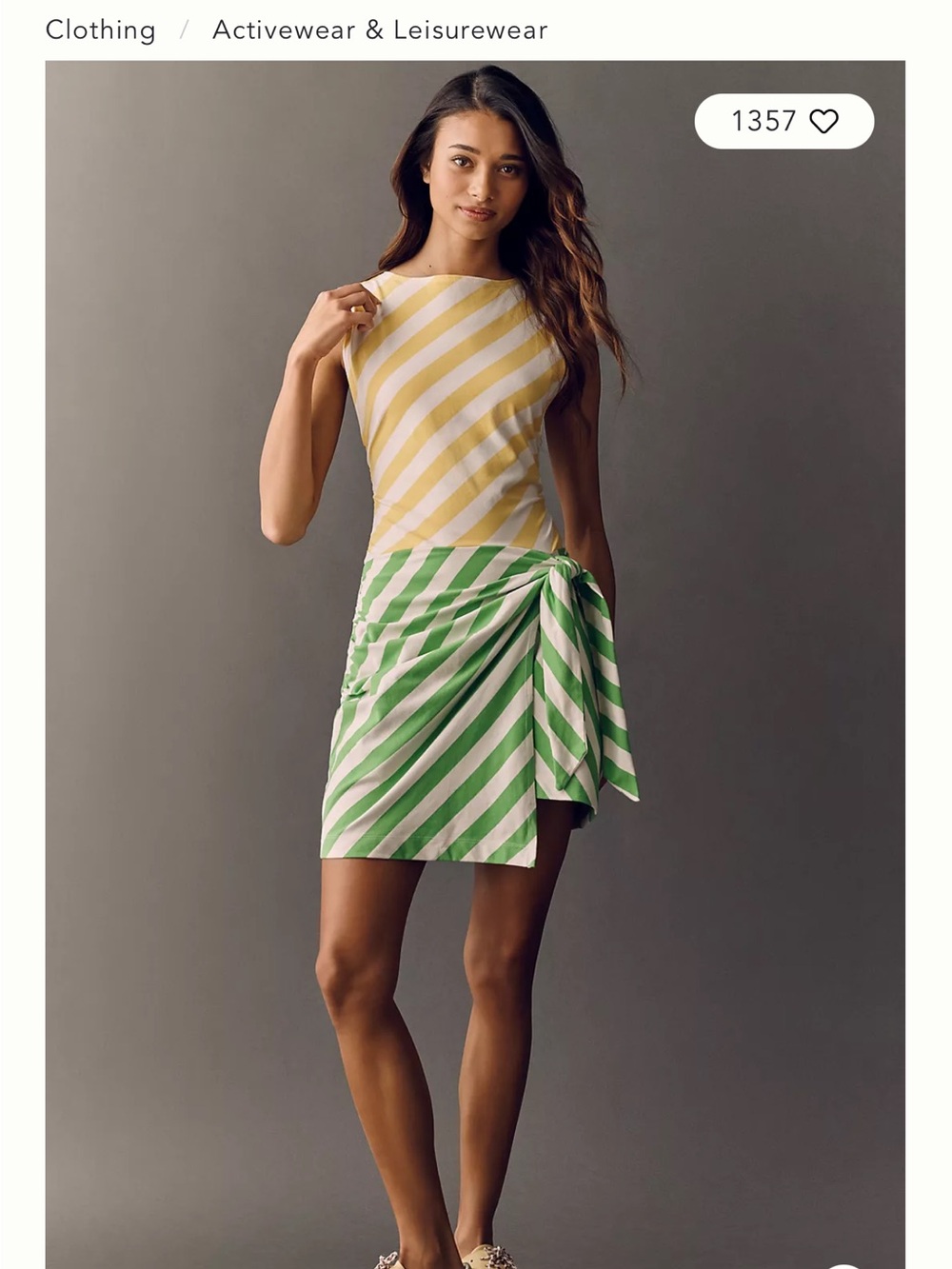 NWT Daily Practice Striped Mini Wrap Dress Size Medium - Picture 2 of 6